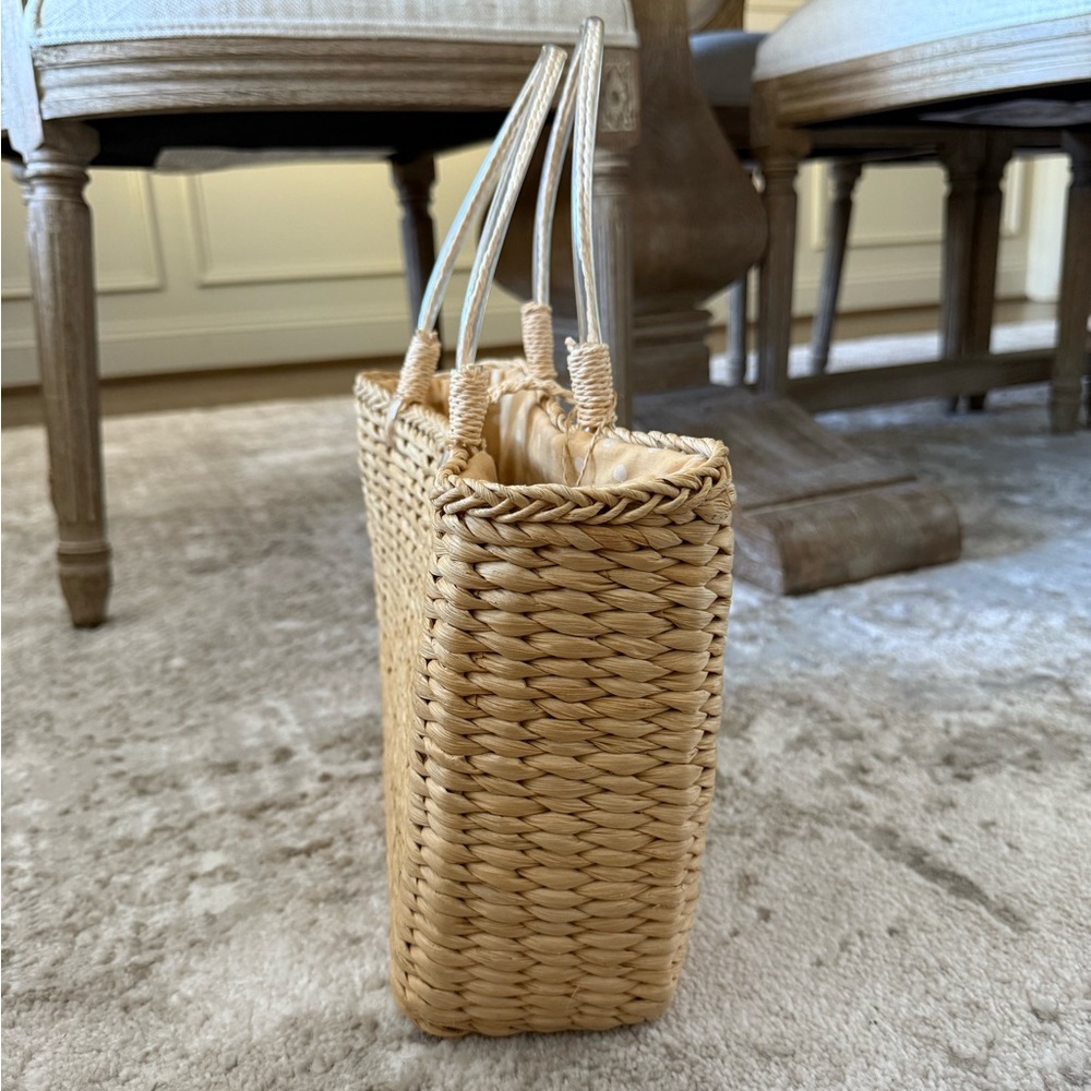 Anthropologie Bumble Bee Straw Handbag - Picture 3 of 6